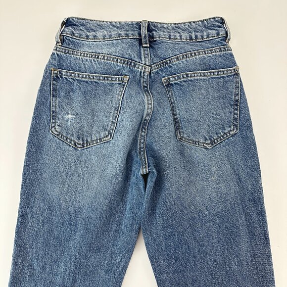 PacSun Mom Jean Distressed Women's size 22 Medium Wash Blue Denim Jeans - Picture 6 of 6